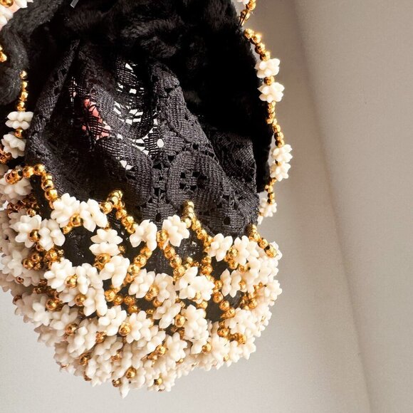 Vintage Beaded Floral Hairbun Cover Hair Accessory main image 7